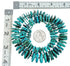 Native American Sterling Silver Turquoise Bead Necklace JX129221